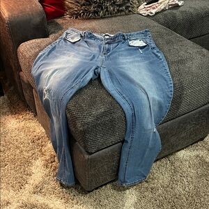 Stylish Blue Boyfriend Jeans for Women RE